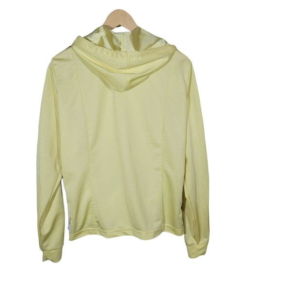 Nike Full Zip Mesh Lined Ladies Size Large 12-14 Hooded Jacket Pale Yellow - Picture 2 of 10
